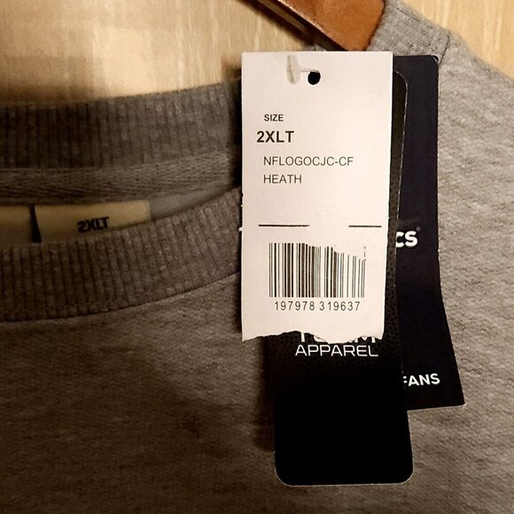 Fanatics Mens New Kansas City Chiefs Grey Logo Sweatshirt 2XLT - Picture 6 of 6